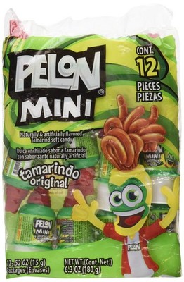 Mini Pelon Pelo Rico Tamarind Push up Candy, 12-Count, 12 Count (Pack of 1)