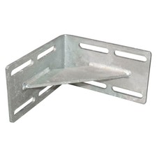 8-1/4" L x 5" H x 1/4" T x 3" Hole Galvanized Steel Inside Corner End with