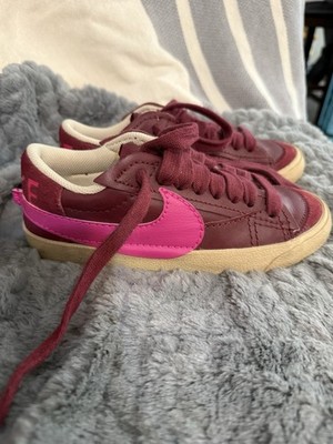 Nike Women s Blazer Low Jumbo Burgundy Hot Pink - Size 5.5