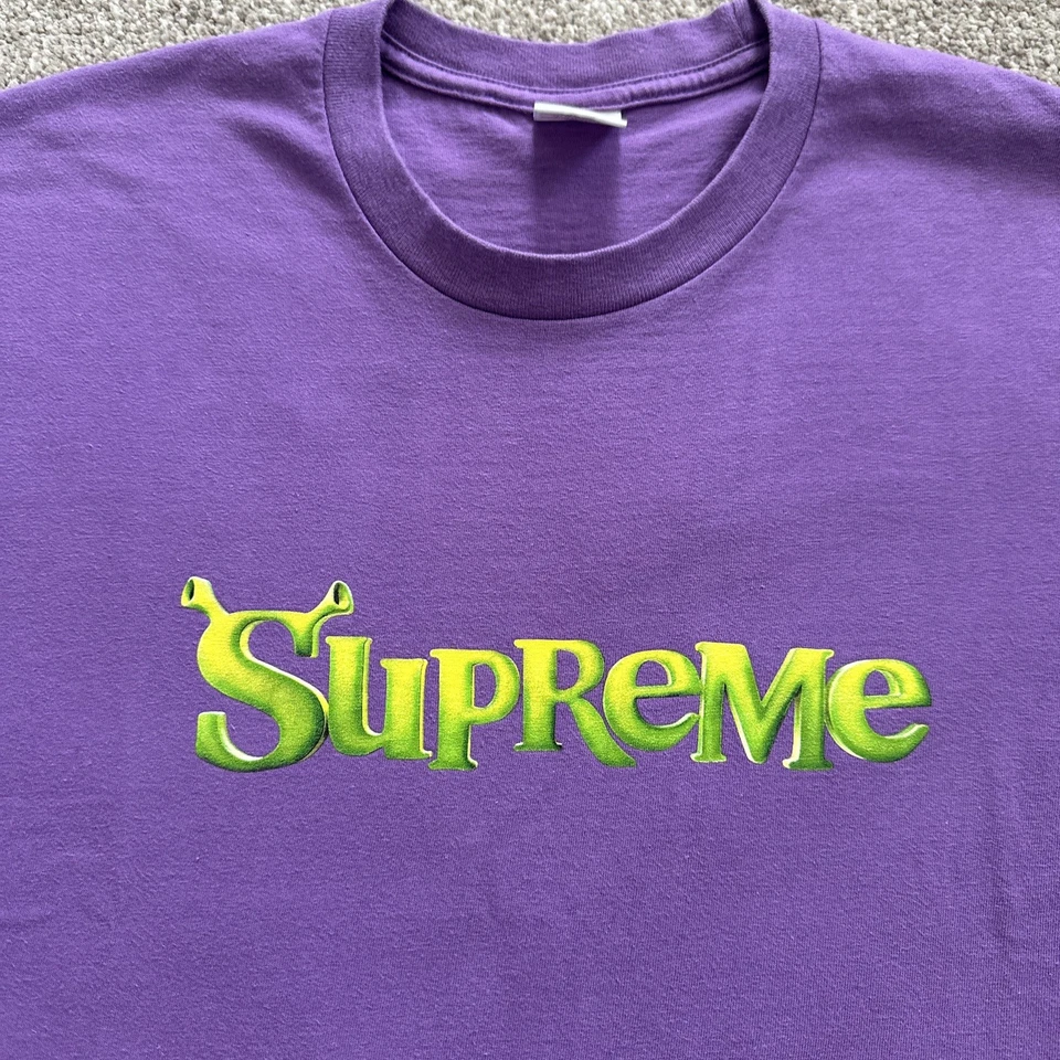 Camiseta Shrek Púrpura Supreme FW21 Talla Grande Foto 2 de 4