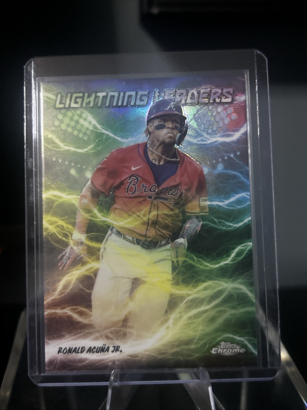 2025 Topps Chrome Ronald Acuna Jr Lightning Leaders Atlanta Braves SSP