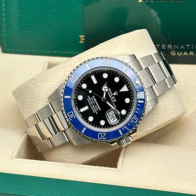 Rolex Submariner Cookie Monster 18K White Gold Ceramic Black Dial