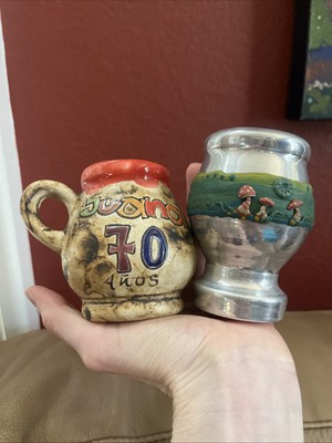 Vintage Mate Yerba mate Gourd X2 From Argentina