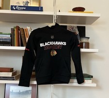 Chicago Blackhawks Youth Small Adidas Black Hoodie Great Condition!