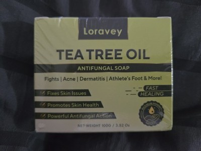 Loravey Antifungal Relief Soap Bar, New Tea Tree 3.5 Ounce (Pack of 1), 3.5Oz