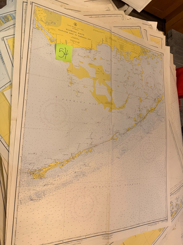 Amazing Florida Keys Vintage - US Coast & Geodetic Survey Nautical Maritime Map