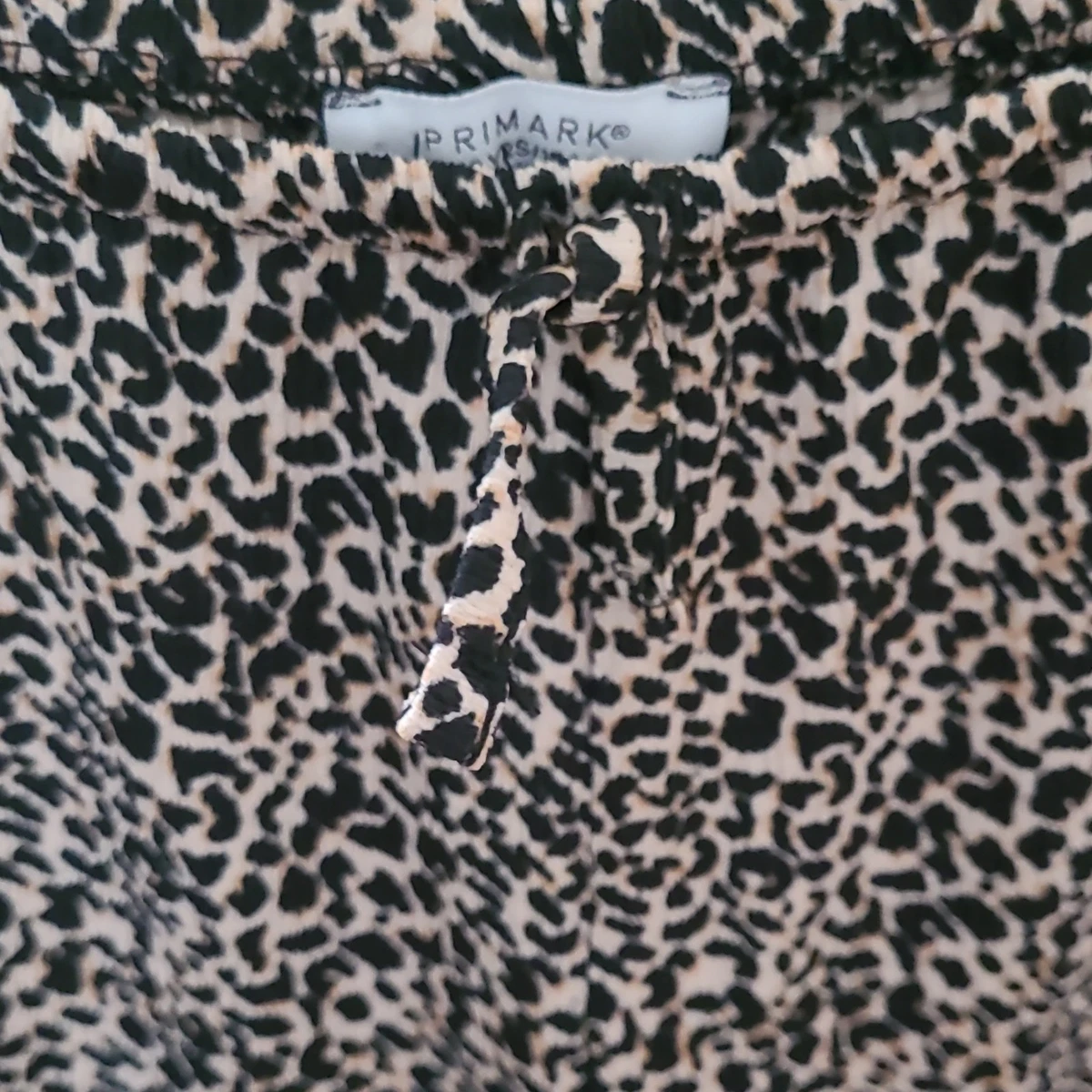Pantalón Primark Niñas Estampado Leopardo Pierna Ancha 12-13Y Cintura Elástica Cordón