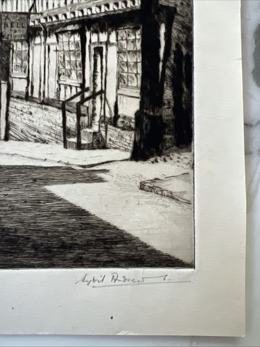 Grabado Sybil Andrews (canadiense 1898-1992) The Old Steelyard, Woodbridge, 1929 - Imagen 3 de 5