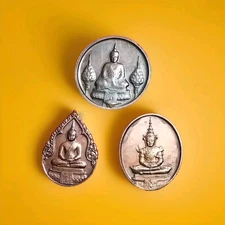 Thai Amulet Phra Kaew Morakot 3 Seasons Set – 200th Anniversary 1982 Rare