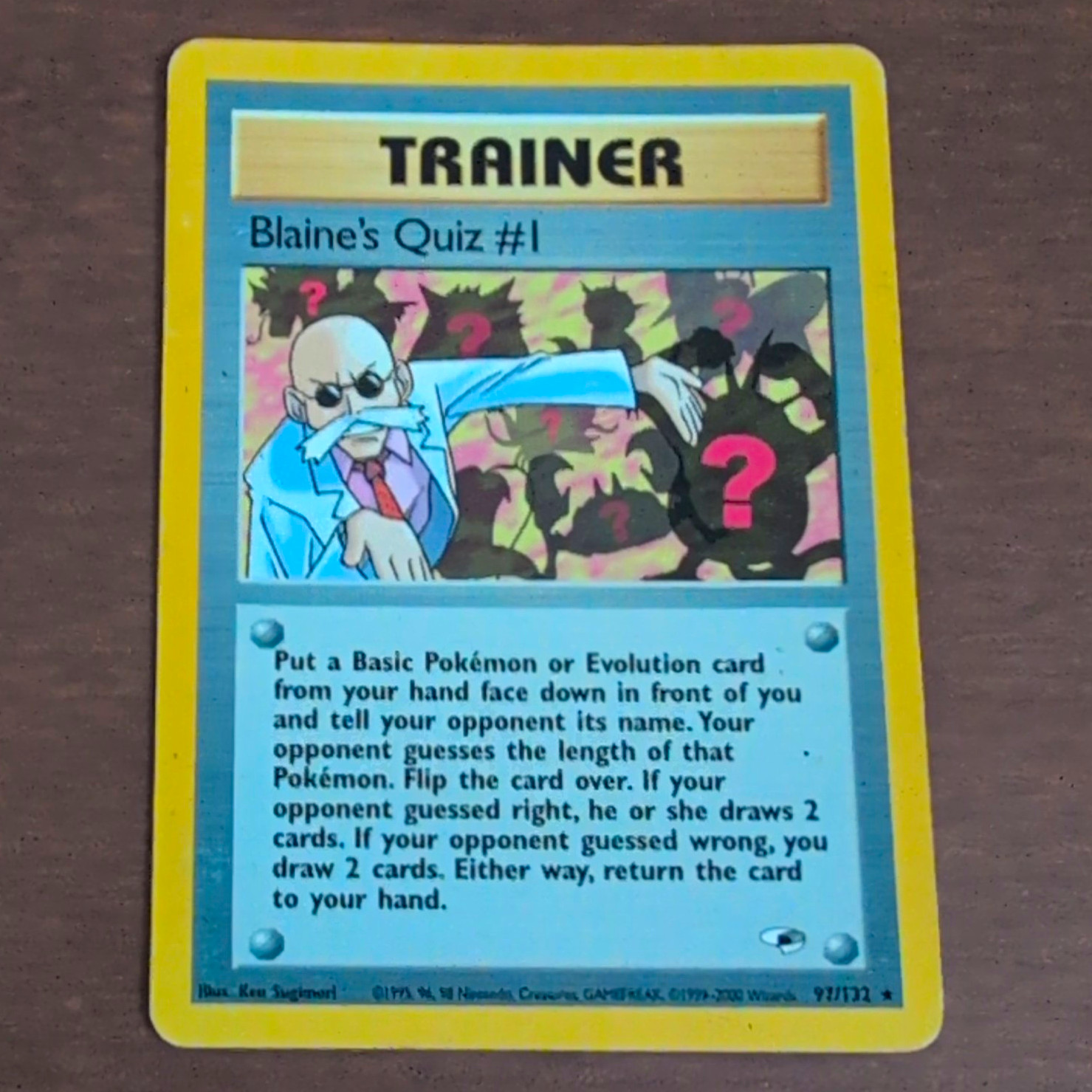 Wizards of the Coast Pokémon TCG Gym Challenge Blaine's Quiz #1 97/132 Rare