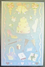Mrs Grossman Vintage 6x9" Jumbo 'Wedding' Sticker Sheet (Retired c-2001)