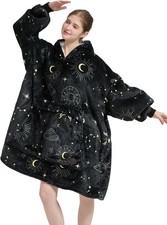 Oversized Hoodie Wearable Blanket Sweatshirt Comfortable Sherpa Lining Warm Blan