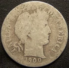 1900 Barber Dime - Majority of the Major Details Are Distinctly Outlined