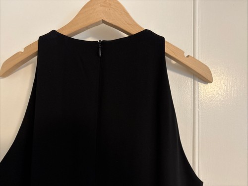 Ralph Lauren Green Label Damen schwarzes Kleid gefüttert, geraffter Saum Größe 6 gebraucht, in einwandfreiem Zustand - Bild 4 von 9