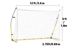 Fodoto Sports Portable Soccer Goal - 12' x 6' / 3.6m x 1.8m