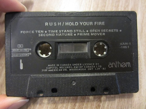 RUSH '87 canadian ANTHEM cassette HOLD YOUR FIRE album tested TAPE - Picture 2 of 8