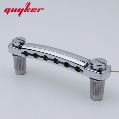 GUYKER Guitar Stop Bar Tailpiece with Anchors And Studs for LP SG Guitars Chrome