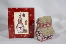 LANG & WISE COLLECTIBLE 1998 BIRDHOUSE HEARTS ORNAMENT BY ARTIST SHERRI BALDWIN
