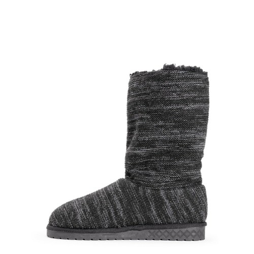 Muk Luks Women's Angel Faux Fur Lined Side Button Knit Boots BLack/Grey Size 7 - Picture 8 of 12