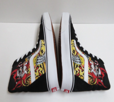 Vans Sk8-Hi Christmas Santa Flame Skate Shoes Canvas/Suede M 