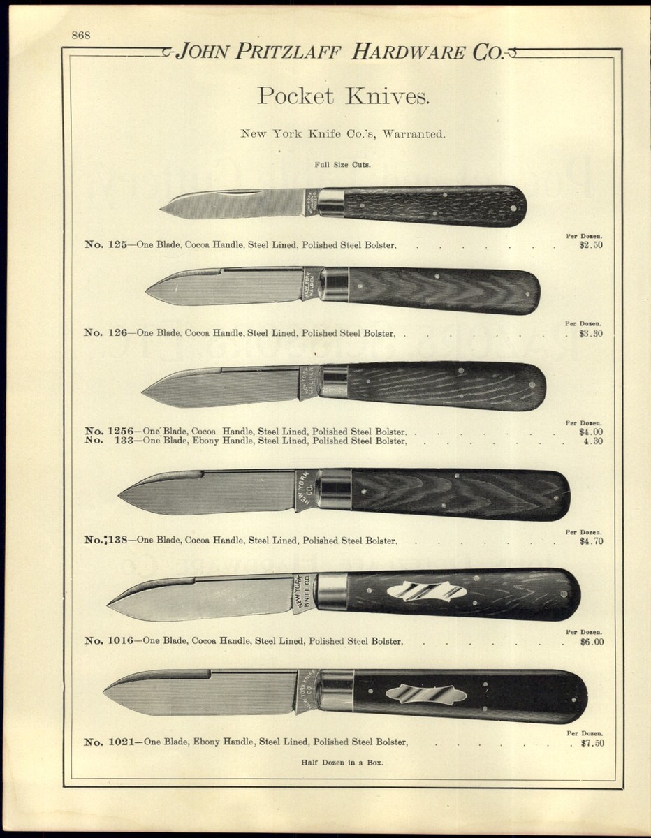 1903 PAPER AD 3 PG New York Pocket Knife Knives One Blade 1903 PAPER AD 3 PG New York Pocket Knife Knives One Blade