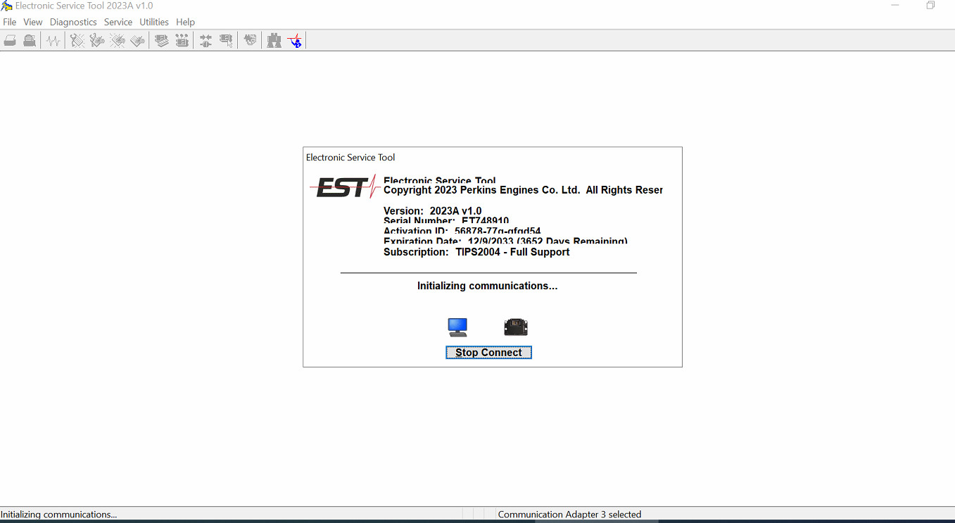 Software for Perkins EST 2023A Electronic Service Tool International