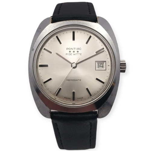 Pontiac Memodate P de Witte 35mm 1970s ETA 2763 LEBROCANTHEURE MONTRE VINTAGE - Photo 2 sur 6