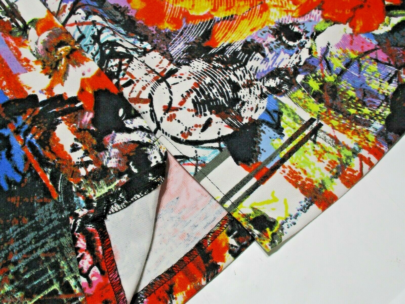 Grace Elements Stretch Red Abstract Print High Wa… - image 3