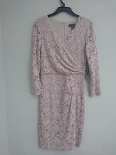 Jessica Howard Solid Size 12 Petite Party Dress Pink Mauve Colored New Tags Lace