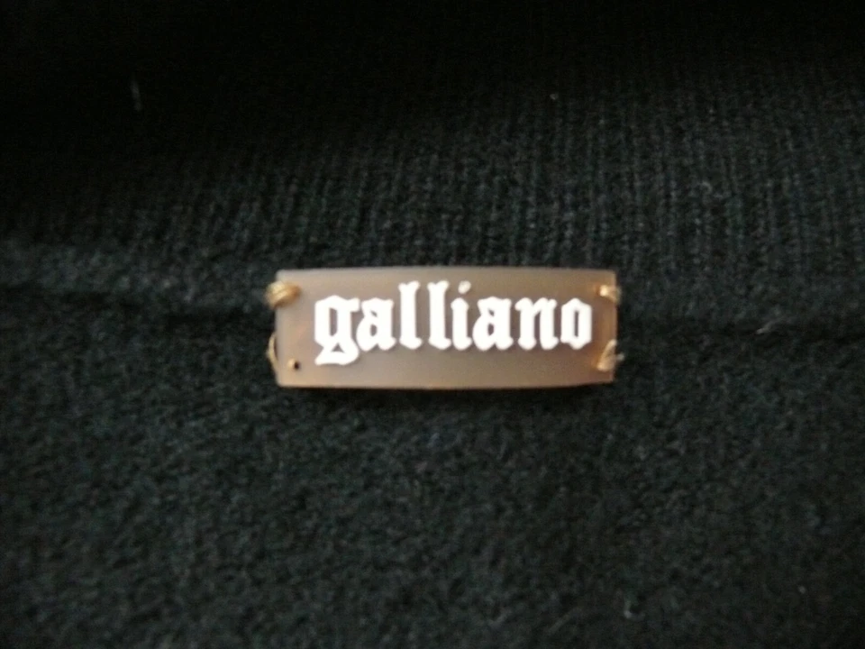 Cárdigan de moda de lana Galliano vintage - negro - talla S Foto 2 de 4