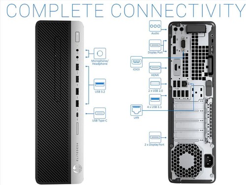 HP EliteDesk 800 G5-SFF Intel Core i7-9700 3,0GHz, 32GB RAM 1TB SSD Win10 Pro - Bild 2 von 2