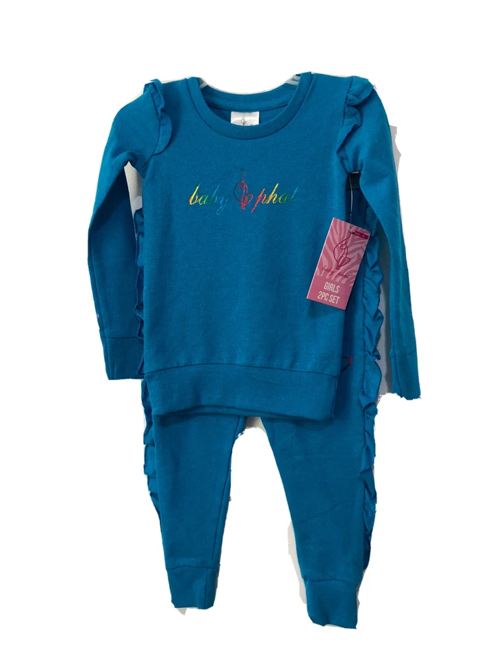 Baby phat 美丽舒适 3T 女孩裤子和毛衣套装全新带标签(A) — 第 3/4 张图片