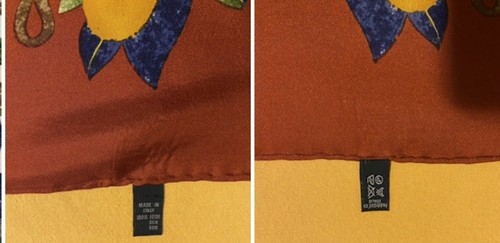 "Chal de bufanda grande vintage Bally Italia 100 % seda 34 x 34""" - Imagen 7 de 12
