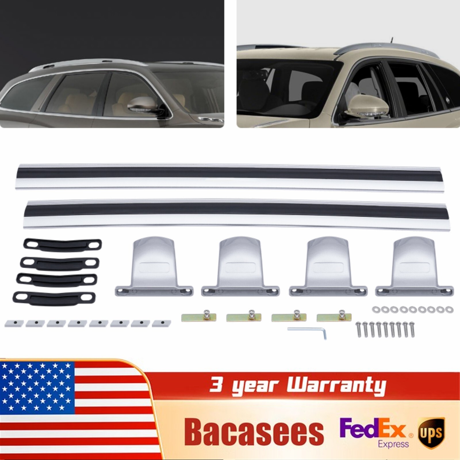 Fit 20092016 Buick Enclave Roof Rack Set Cross Bar Luggage Cargo