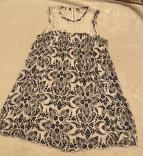 Altar’d state womens lace flowy sleeveless dress navy white size small