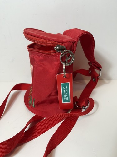 Vintage United Colors of Benetton UCB Mini Red Logo Backpack Purse with UCB Tag - Picture 16 of 18