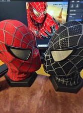 Handmade 1:1 Spiderman Tobey Maguire Hood Mask 3D Headwear Adult Wearable Mask  