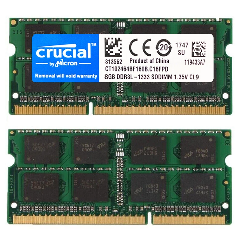 CRUCIAL DDR3L 8GB 1333mhz PC3L-10600 Laptop SODIMM Memory RAM DDR3 8GB 204pins - Image 3 of 4