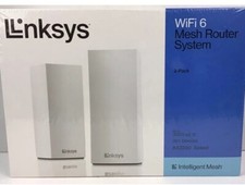 Linksys AX2200 Dual-Band Intelligent Mesh WiFi 6 System 2 Pack MX20WH2
