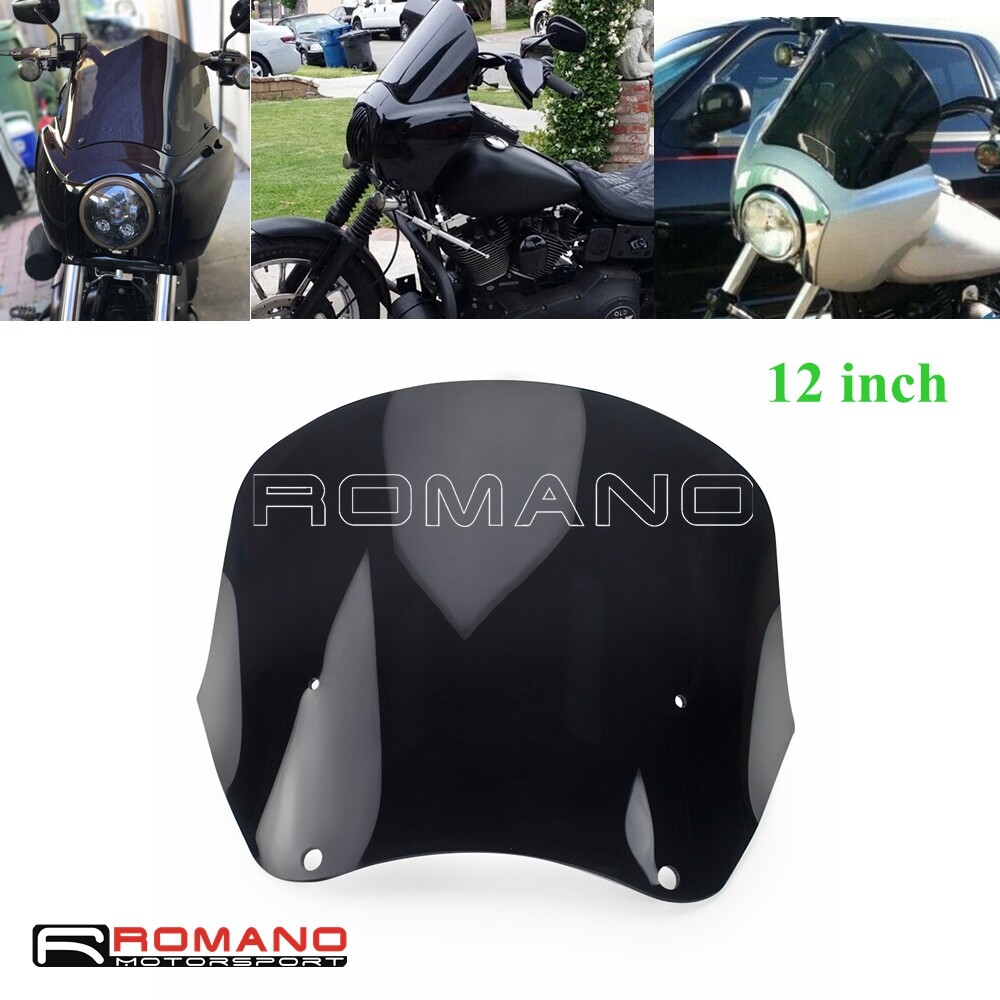 12"" Replacement Screens Windshields For Harley Dyna Super Wide Glide FXDXT FXDB