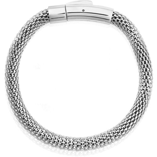 Invicta Men's Chain Cuff Bracelet Silver Stainless Steel Mesh 6mm, Large B8575-L - Picture 3 of 3