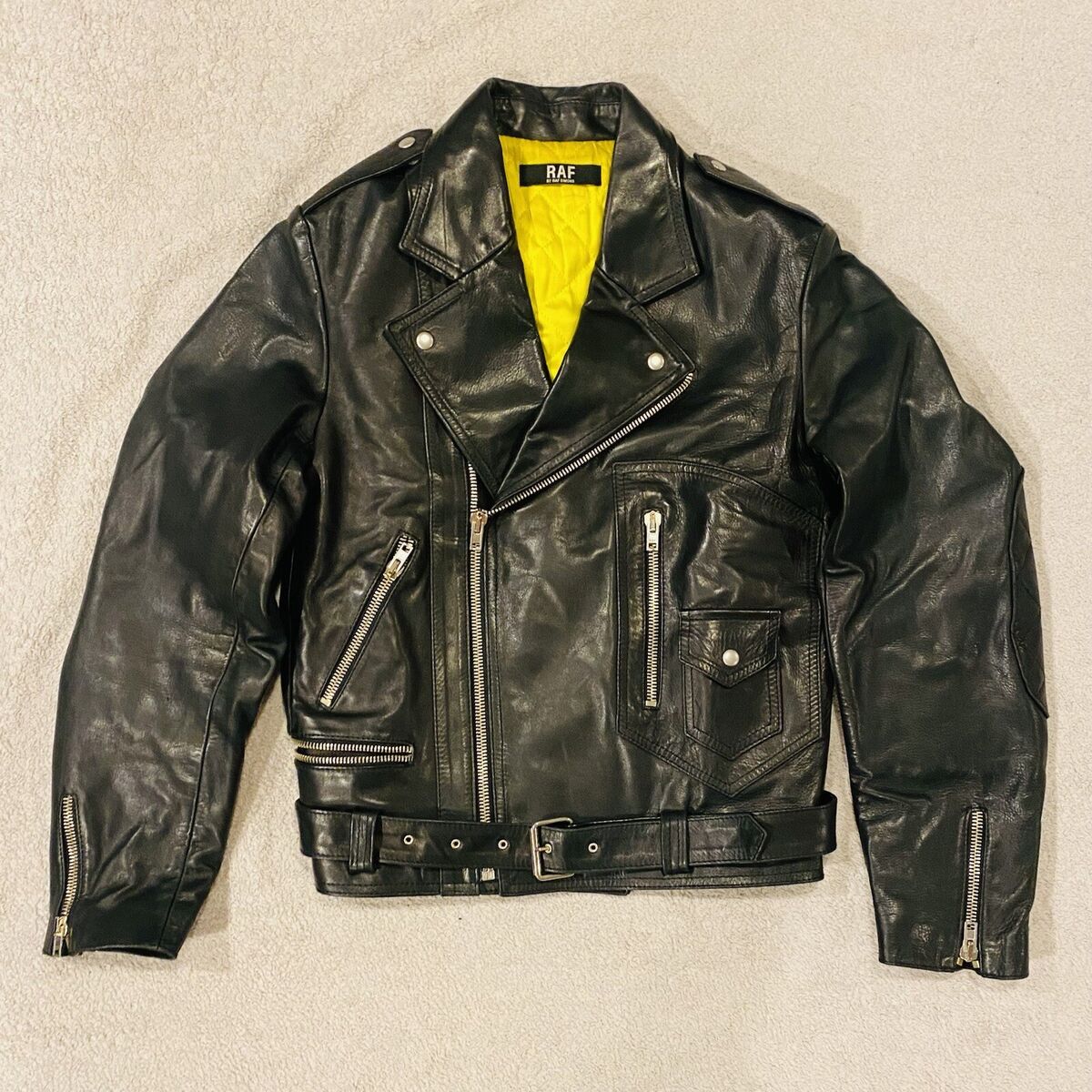 2006 RAF by Raf Simons Italy Black Perfecto Leather Rider 2006 RAF by Raf Simons Italy Black Perfecto Leather Rider