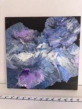 Vibrant Abstract Acrylic Pour Painting - Modern Wall Art - Resin Coated