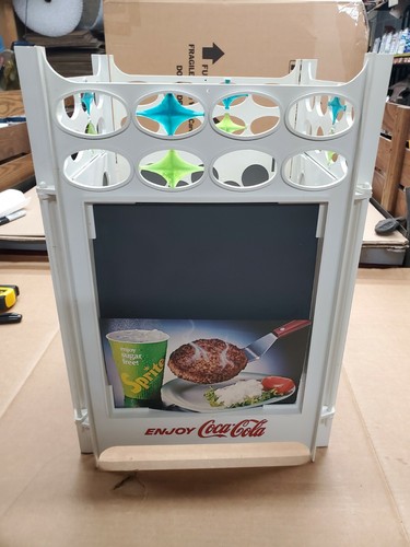 RARE VINTAGE Enjoy Coca Cola Menu Board Hanging Chandelier Sign Display - Picture 5 of 10
