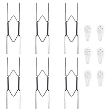 Plate Hangers for Wall for 8-10 inch 6 Pack Black