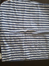 Cloud Island navy Blue White Stripe Baby Blanket Flannel Receiving Lovey 30"