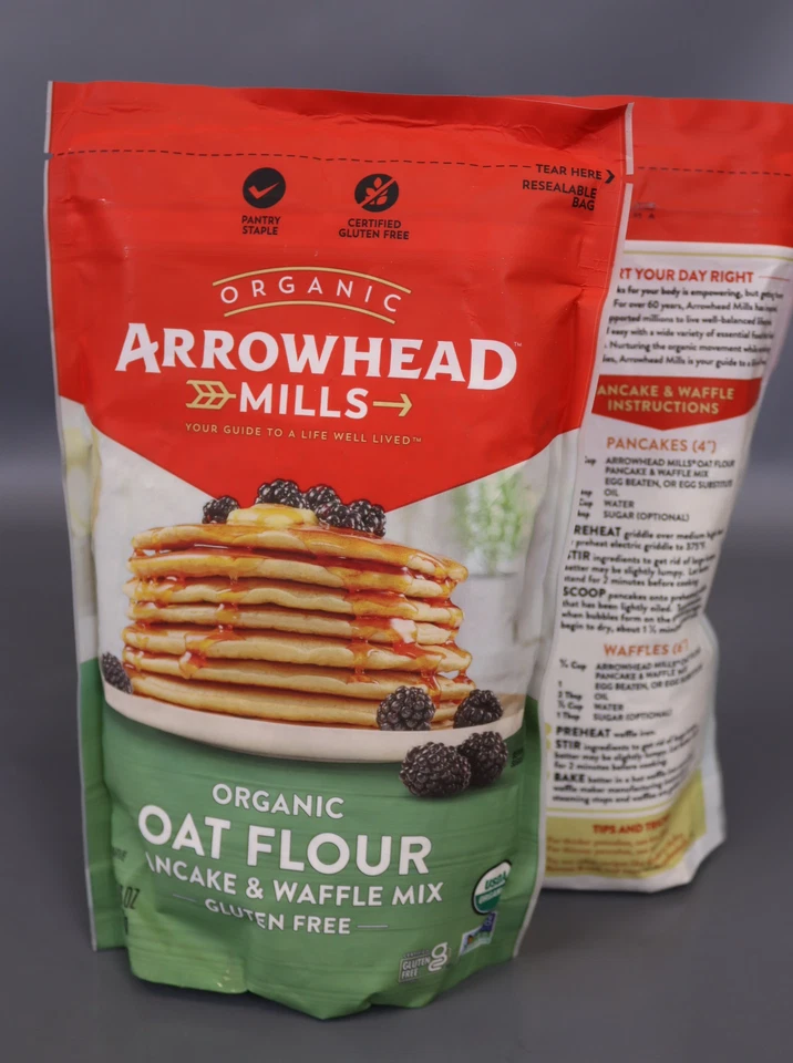 Mezcla de harina de avena y gofres Arrowhead Mills, 16 onzas [paquete de 2] Foto 4 de 4