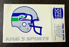 VINTAGE SEATTLE SEAHAWKS TEAM ISSUED STICKER STICKERS DECAL NFL 1980'S MINT 4"