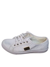 G By Guess Backer 2 Sneakers Women Sz 8M White Lace Up Designer Boho