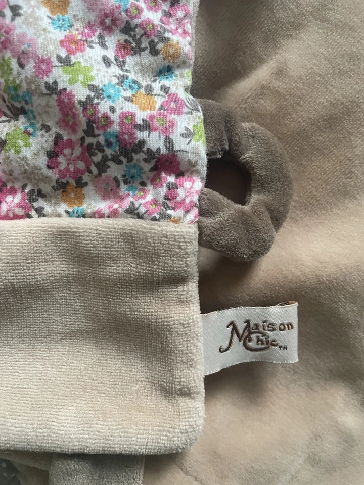 Cobertor de segurança floral Maison Chic bebê veado mordedor taggies - Imagem 4 de 4